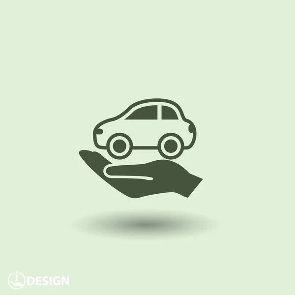 Pictografía del icono del coche — Vector de stock