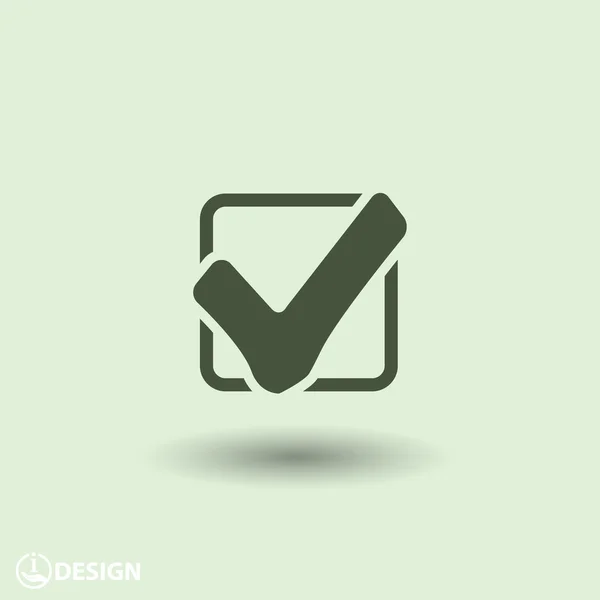 Pictograph of check mark icon — Stock Vector