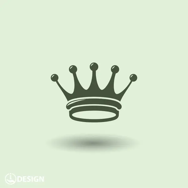 Pictografía del icono de la corona — Vector de stock