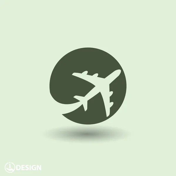 Pictograph of airplane icon — Stock Vector