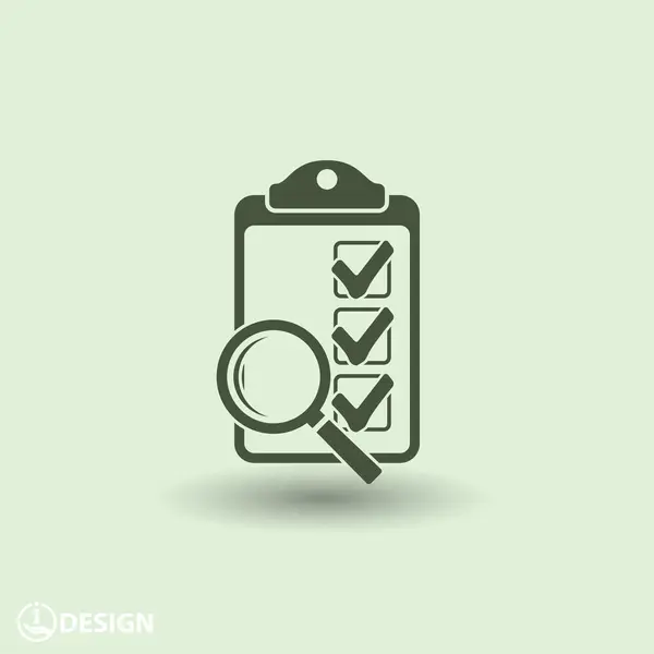 Pictograph of checklist icon — Stock Vector