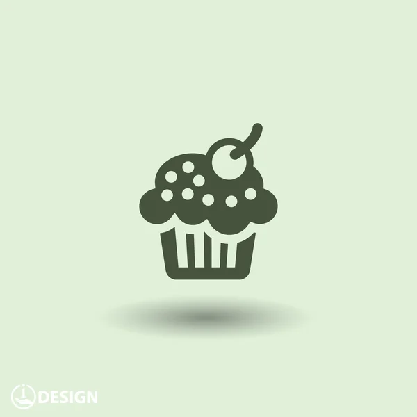 Pictograph av cupcake-ikonen — Stock vektor