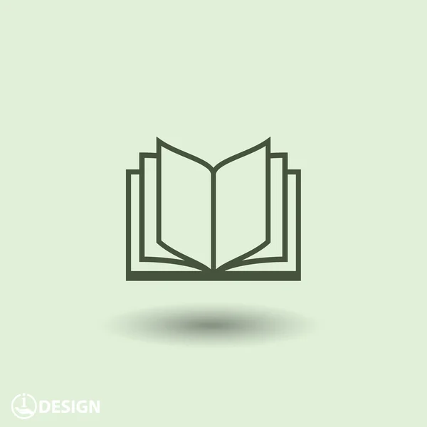 Pictografía del icono del libro — Vector de stock