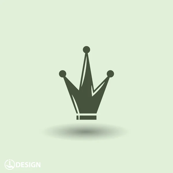 Pictografía del icono de la corona — Vector de stock