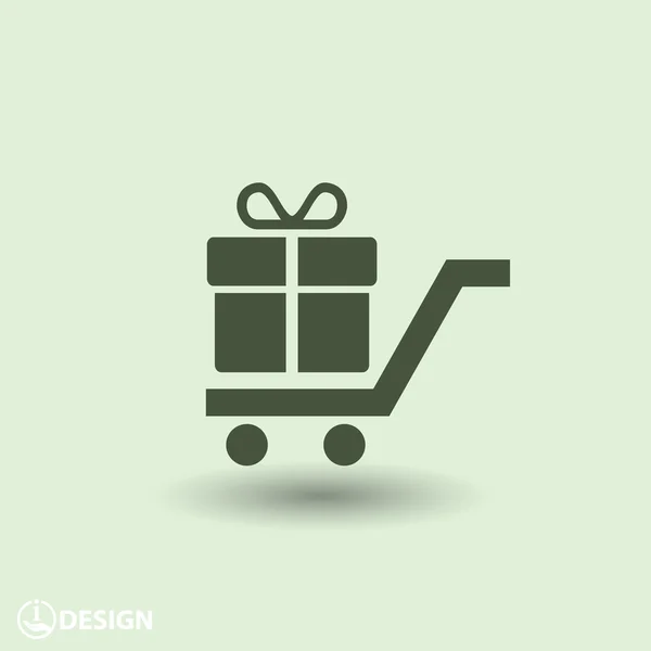 Pictograph of gift icon — Stock Vector