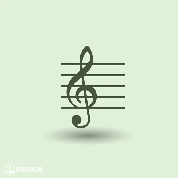 Pictograph of music key — Stock Vector