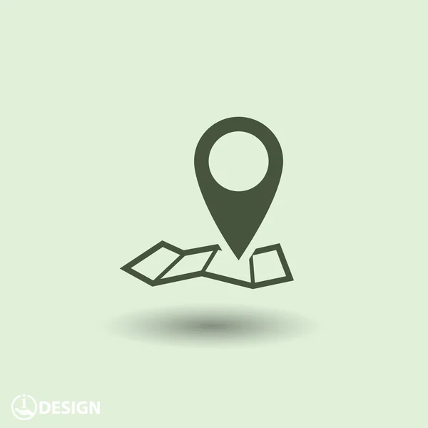 Pin on the map icon — Stock Vector