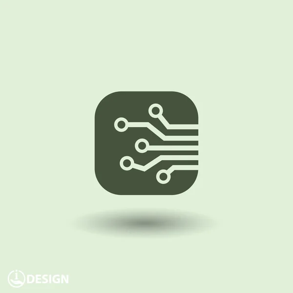 Pictograph of circuit board icon — Stock Vector