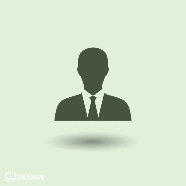 Pictografía del icono del hombre de negocios — Vector de stock