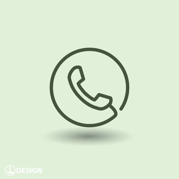 Pictografía del icono del teléfono — Vector de stock