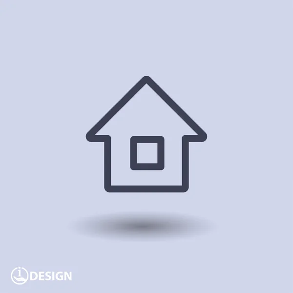Pictogramme de l'icône de la maison — Image vectorielle