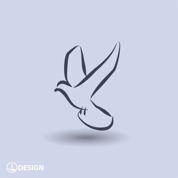 Pictograph voor vogel icon — Stockvector