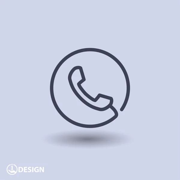 Pictograph of phone icon — Stock Vector