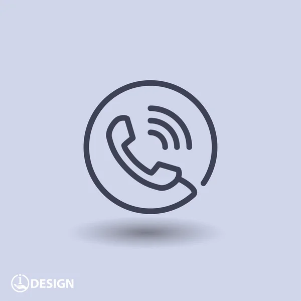 Pictografía del icono del teléfono — Vector de stock