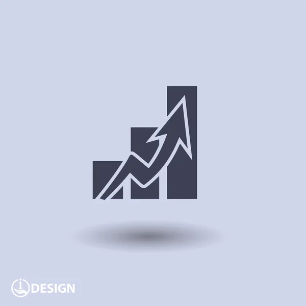 Pictograma do ícone gráfico — Vetor de Stock