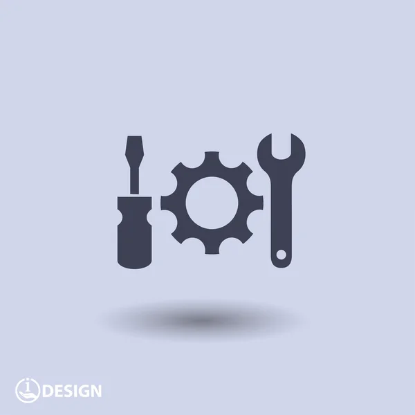 Pictografía del icono del engranaje — Vector de stock