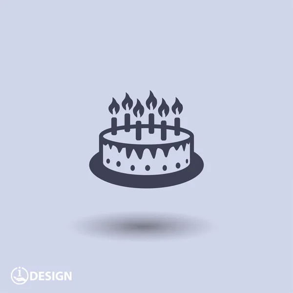 Pictograph of cake  icon — Stock Vector