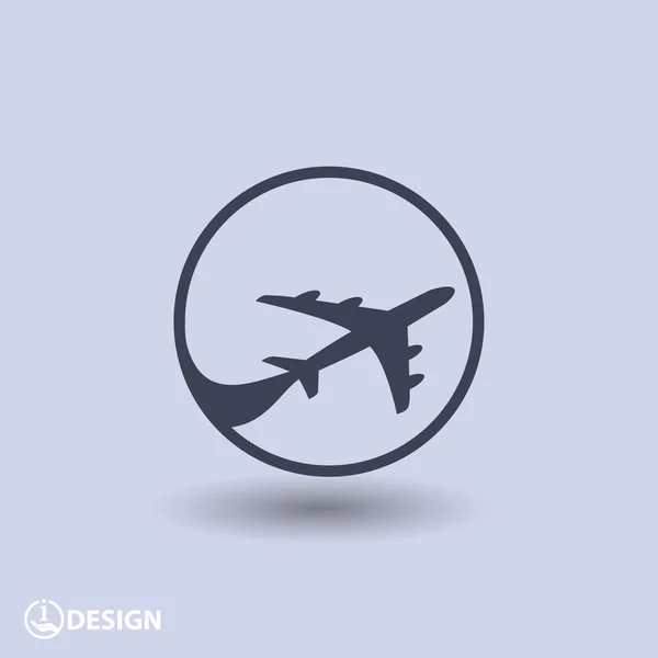 Piktogramm der Flugzeug-Ikone — Stockvektor