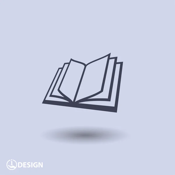 Pictografía del icono del libro — Vector de stock