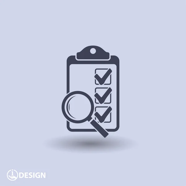 Pictograph of checklist icon — Stock Vector