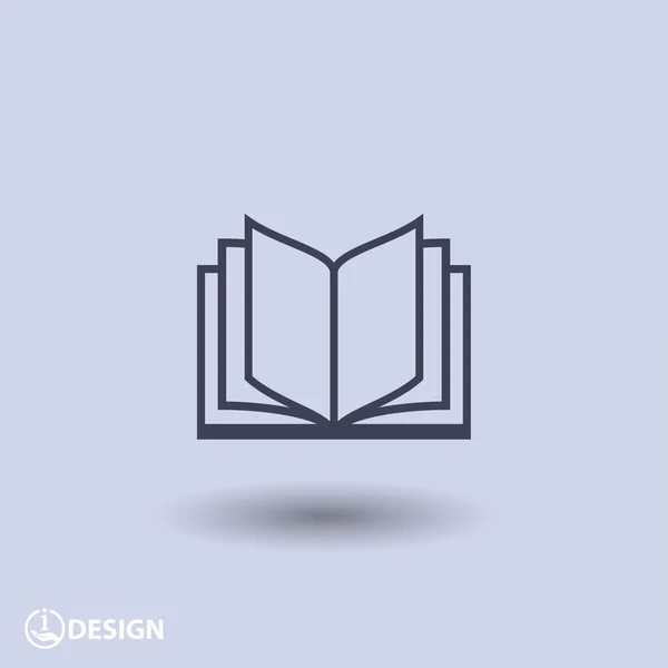 Pictografía del icono del libro — Vector de stock