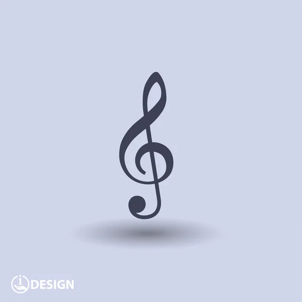 Pictograph of music key — Stock Vector