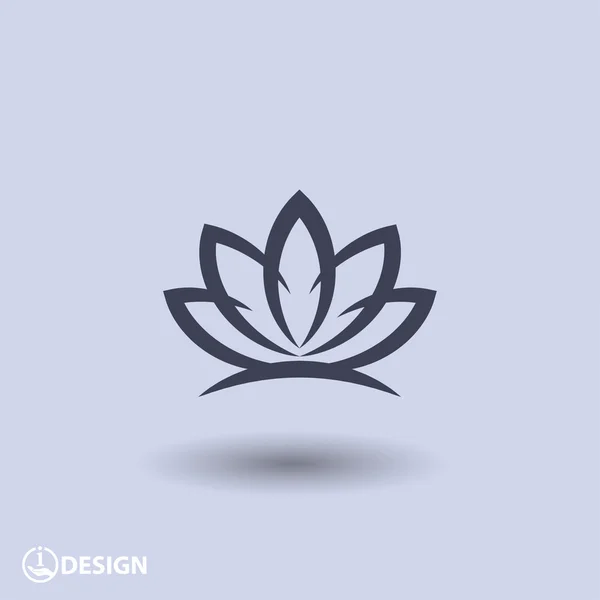 Pictogramme de l'icône du lotus — Image vectorielle
