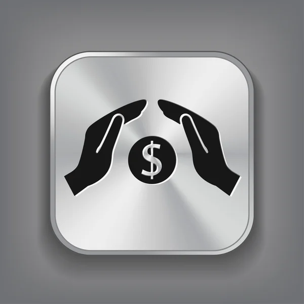 Pictograph of money in hands — Stock Vector