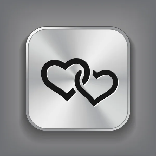 Two hearts icon — Stock Vector