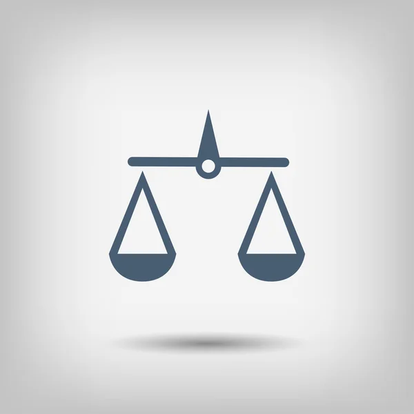 Pictograph of justice scales icon — Stock Vector