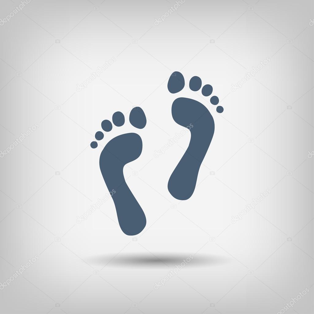 Pictograph of footprints icon
