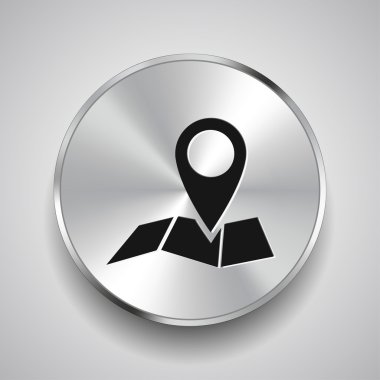 harita simgesi üzerinde toplu iğne