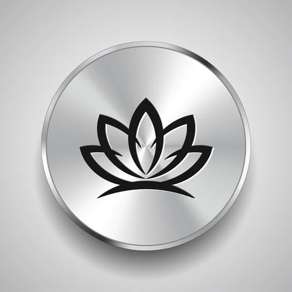 Pictograph lotus ikon — Stock Vector