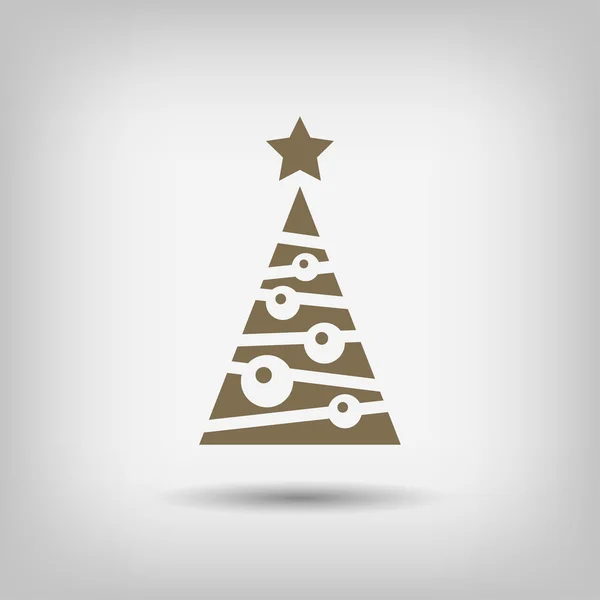 Pictograph van kerstboom — Stockvector