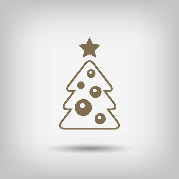 Pictograph van kerstboom — Stockvector