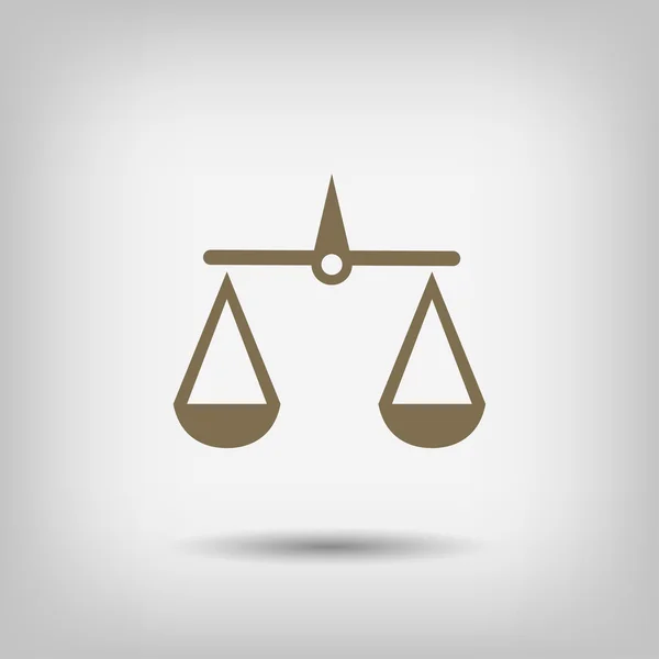 Justice scales icon — Stock Vector