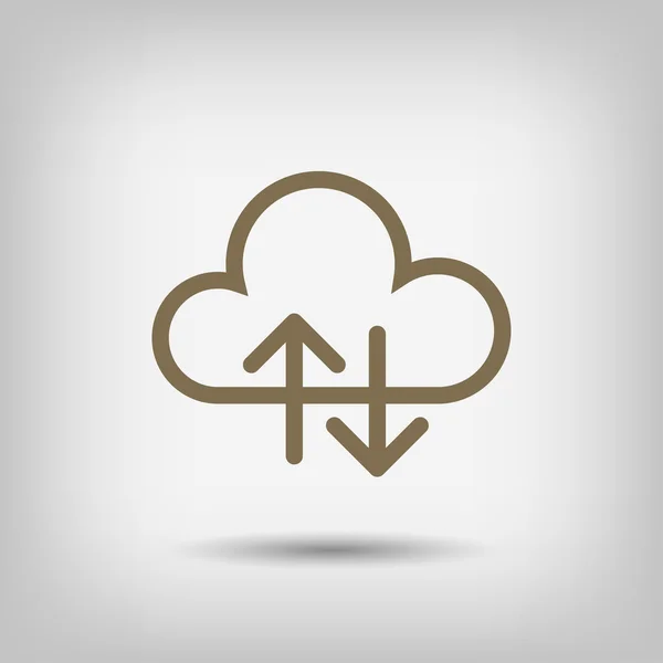 Piktogramm des Wolkensymbols — Stockvektor