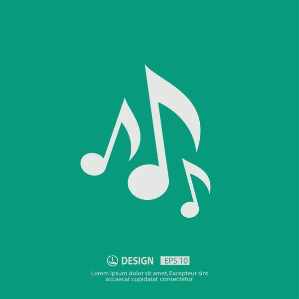 Music note icon — Stock Vector