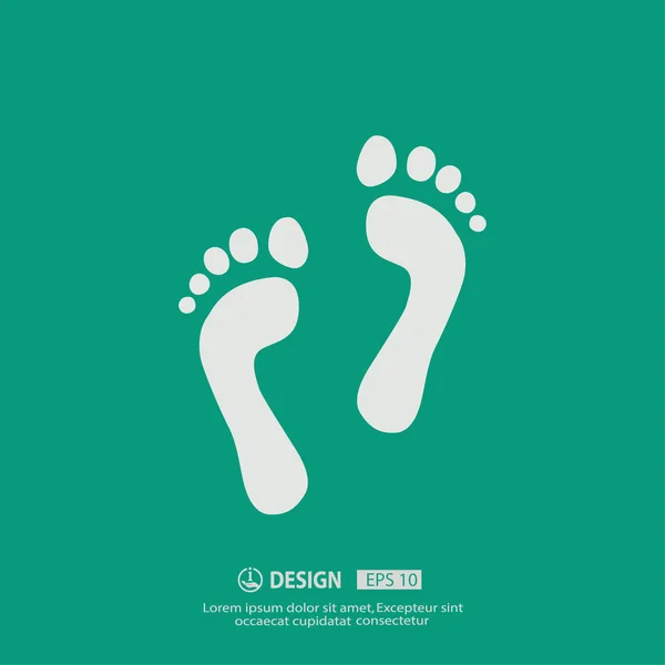Pictograph av footprints ikonen — Stock vektor