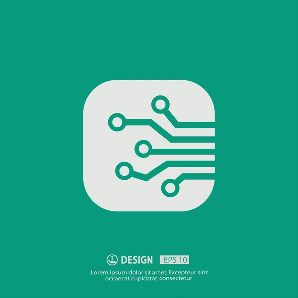 Pictograph of circuit board — Stock Vector