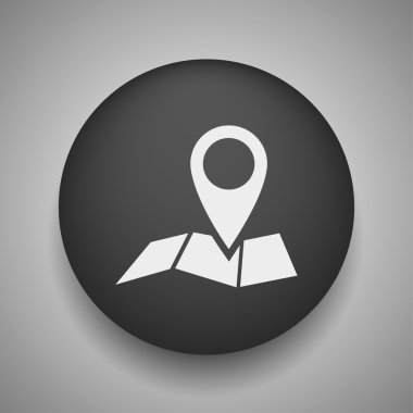 harita simgesi üzerinde toplu iğne