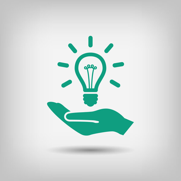 Pictograph of light bulb icon