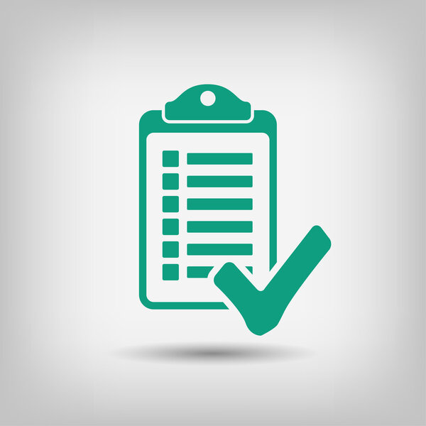 Pictograph of checklist icon