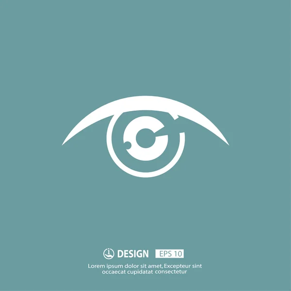 Pictograph of eye icon — Stock Vector