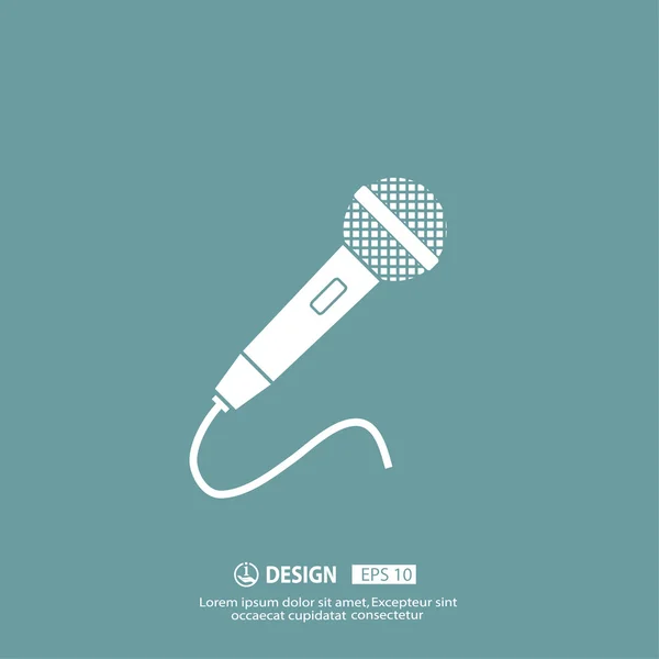 Illustration d'icône de microphone — Image vectorielle