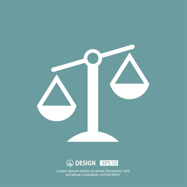 Pictograph of justice scales