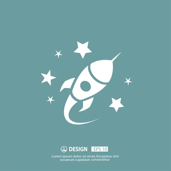 Pictografía de Rocket icono — Vector de stock