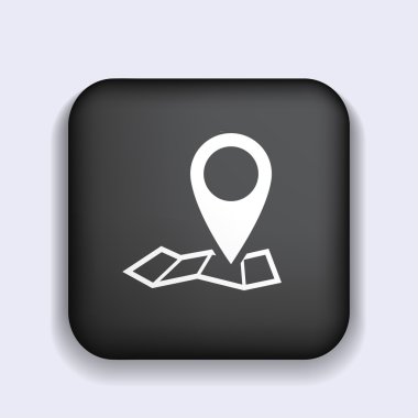 harita simgesi üzerinde toplu iğne