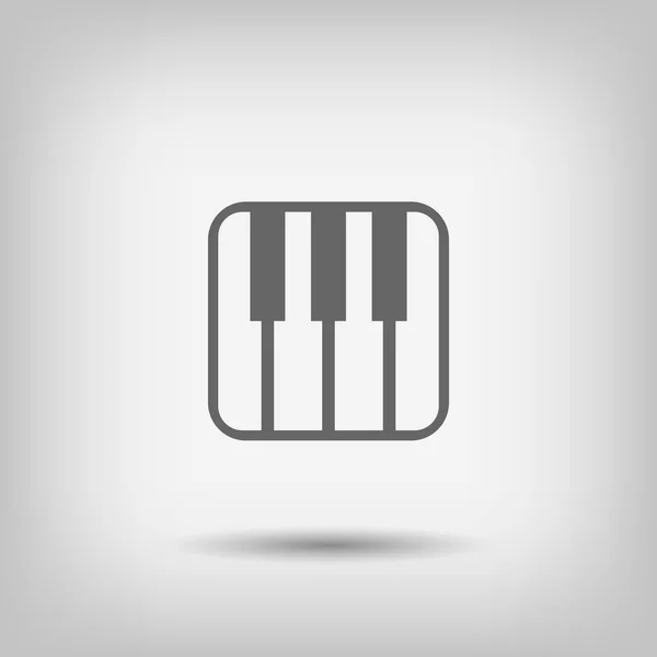 Pictograph of music keyboard icon — Stock Vector