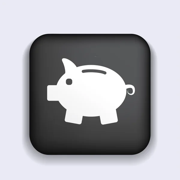 Pictograph van piggy moneybox — Stockvector